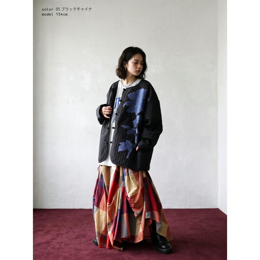 antiqua（アンティカ） 予約会10月下旬納期 花柄刺繍 キルティング