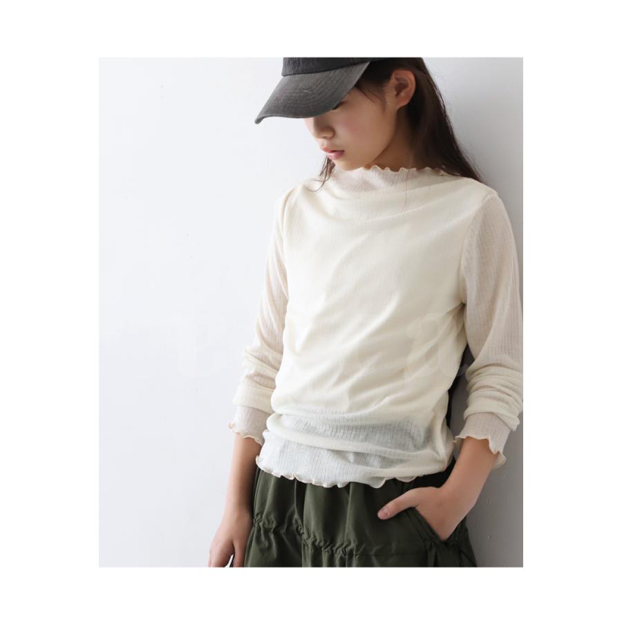 シアーメロウトップス トップス 長袖 無地 子供服 ジュニア・30ptメール便可 JR | antiqua | 14