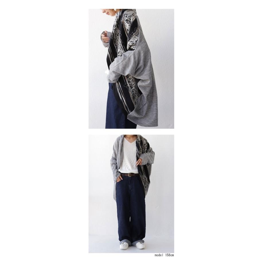 antiqua 刺繍ドルマンカーディガン カーディガン レディース