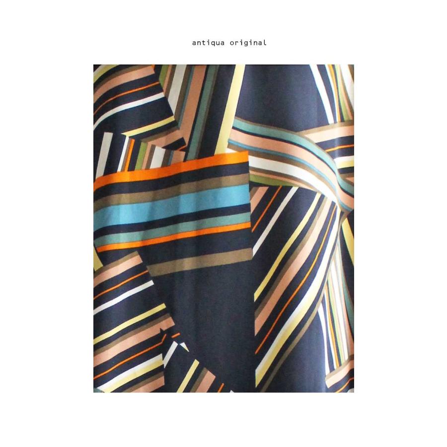 ワンピを新調 レトロ配色の幾何学模様 レトロ柄ワンピース 再再販 50ptメール便可 Ke Antiqua 通販 Yahoo ショッピング