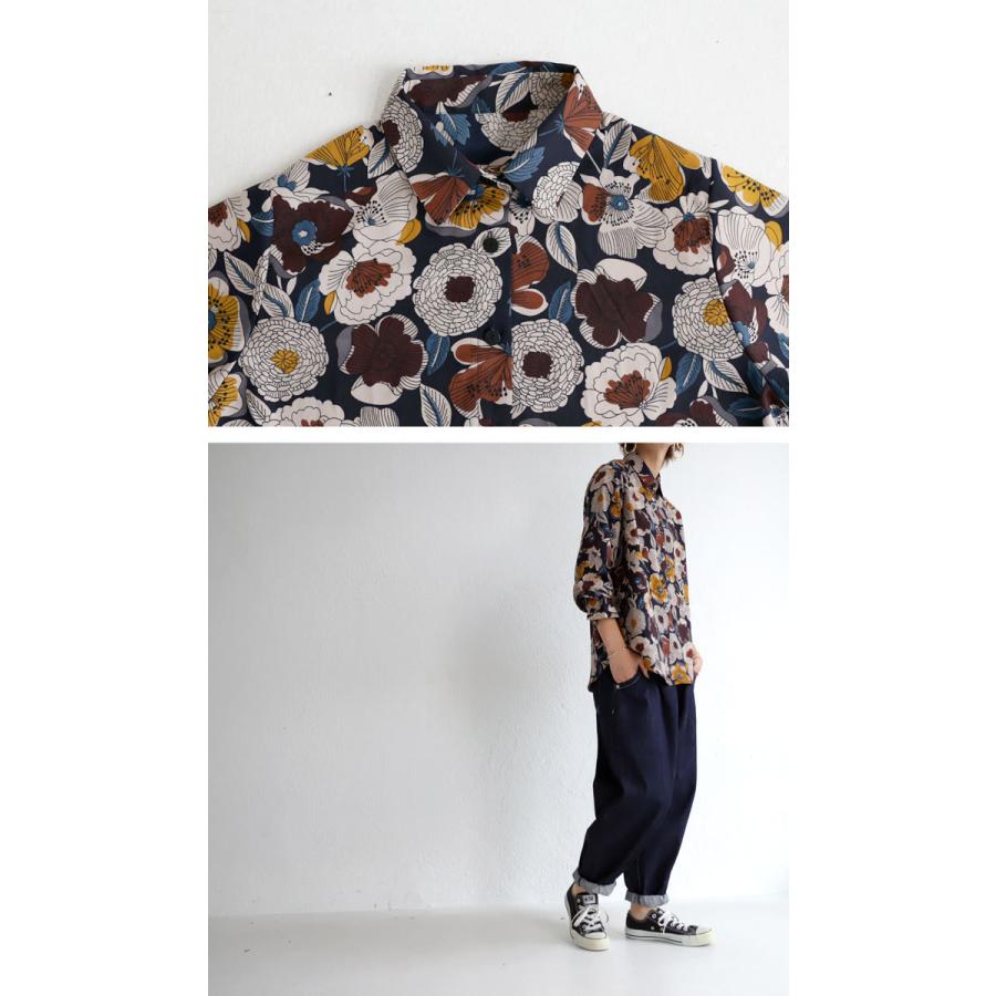 レトロ花柄シャツ シャツ レディース トップス 長袖 送料無料 2月4日10時 再再販 100ptメール便可 母の日 Ke Antiqua アンティカ 通販 Yahoo ショッピング