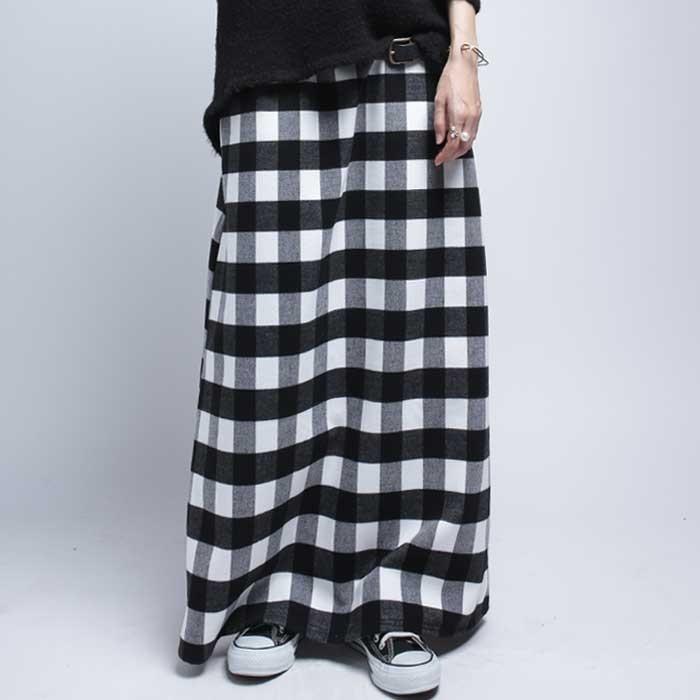 ボトムス スカート ブロックチェック チェック柄スカート メール便不可 Ke Antiqua 通販 Yahoo ショッピング