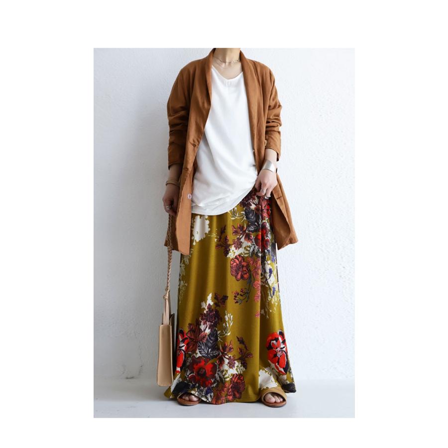 大人気！再入荷予定あり!フラワーデザインスカート スカート