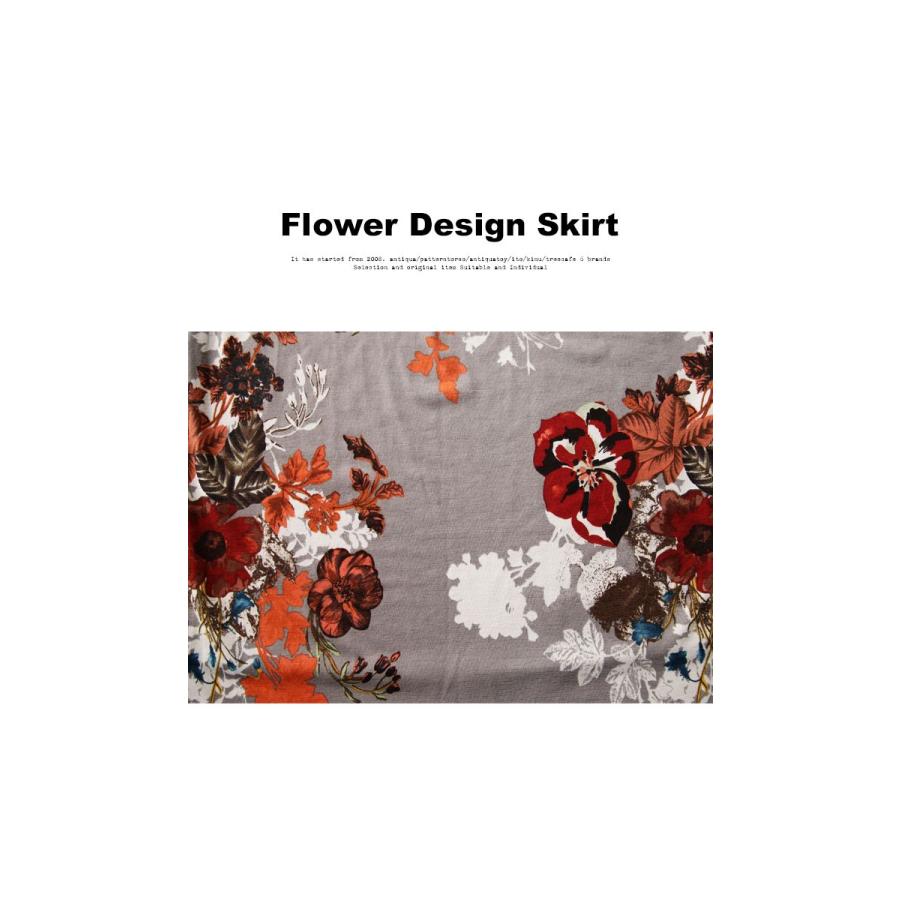 大人気！再入荷予定あり!フラワーデザインスカート スカート
