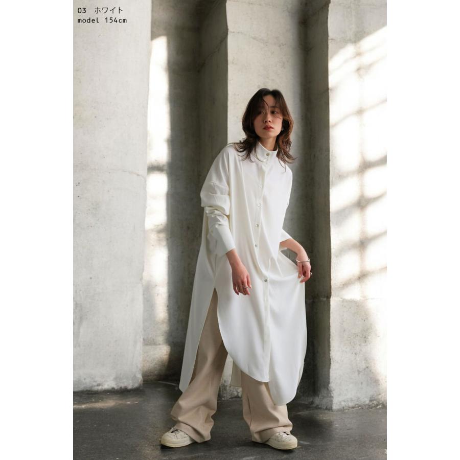 専用ですm(_ _)m  antiqua ロングシャツ antiqua（アンティカ）の「ロングシャツワンピ（シャツワンピース