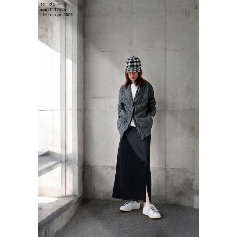 シワ加工ジャケット ジャケット レディース アウター 送料無料・メール便不可 antiqua（アンティカ） シワ加工ジャケット ジャケット レディース