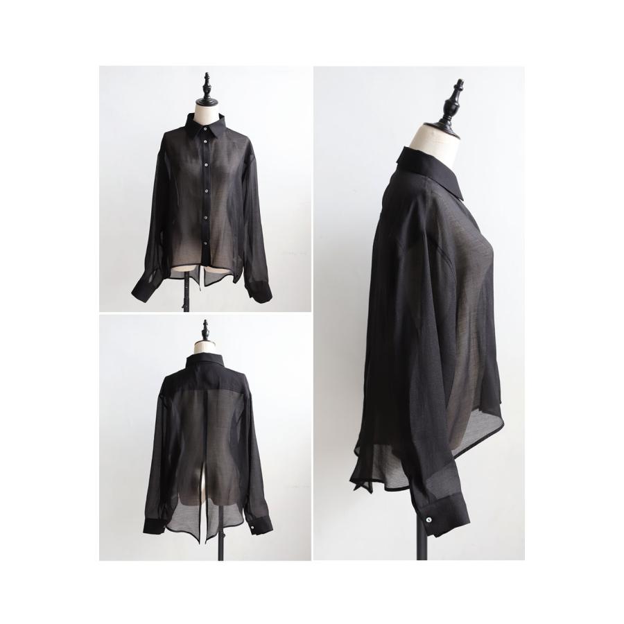 antiqua（アンティカ） シアーデザインシャツ シャツ レディース
