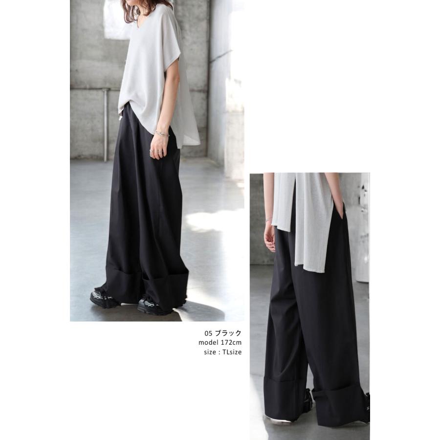 antiqua（アンティカ） タックワイドパンツ レディース パンツ ダブル