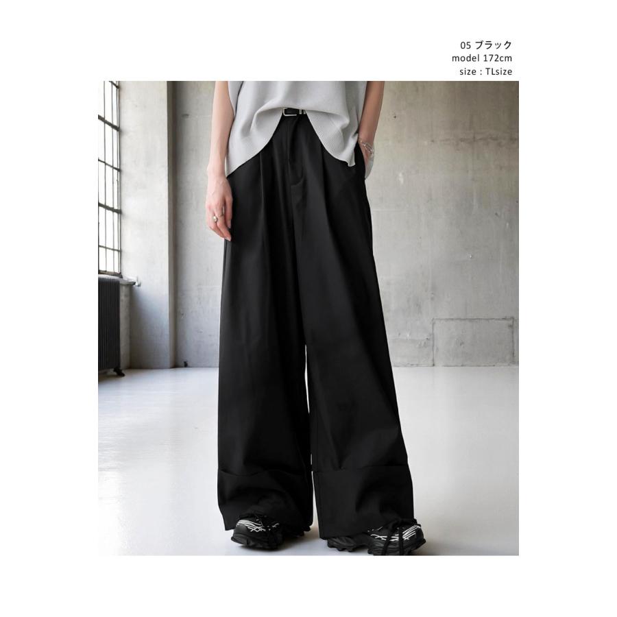 Bibiy VIVIANA PANTS ワイドタック パンツ ブラック ユニクロ公式 | タックワイドパンツ(レディース)