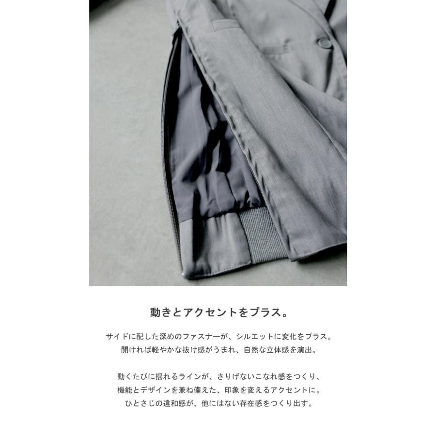 antiqua（アンティカ） サイドジップ テーラードジャケット レディース 