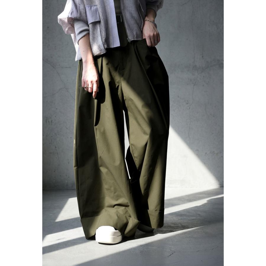 antiqua（アンティカ） タック ワイドパンツ レディース ロング丈