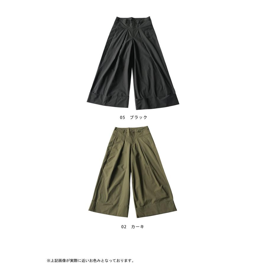 antiqua（アンティカ） タック ワイドパンツ レディース ロング丈