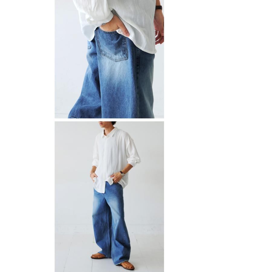 antiqua（アンティカ） カーブデニムパンツ ワイドパンツ メンズ