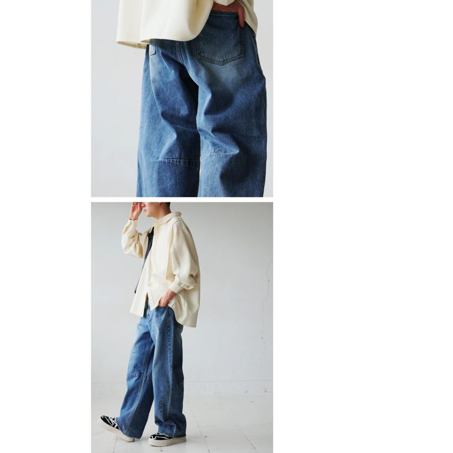 antiqua（アンティカ） カーブデニムパンツ ワイドパンツ メンズ