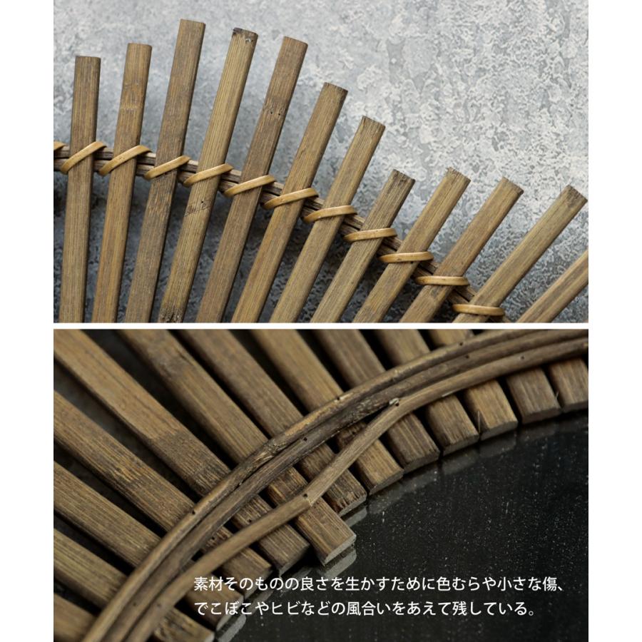 ミラー 鏡 壁掛け 壁掛けミラー 竹 バンブー 天然素材 円形 おしゃれ