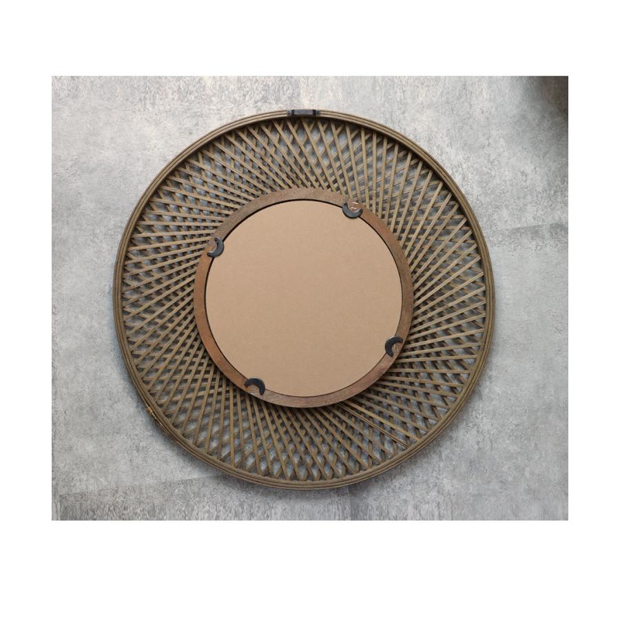 ミラー 鏡 壁掛け 壁掛けミラー 竹 バンブー 天然素材 円形 おしゃれ
