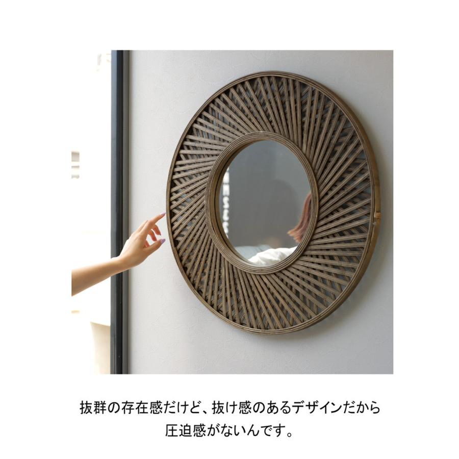 ミラー 鏡 壁掛け 壁掛けミラー 竹 バンブー 天然素材 円形 おしゃれ