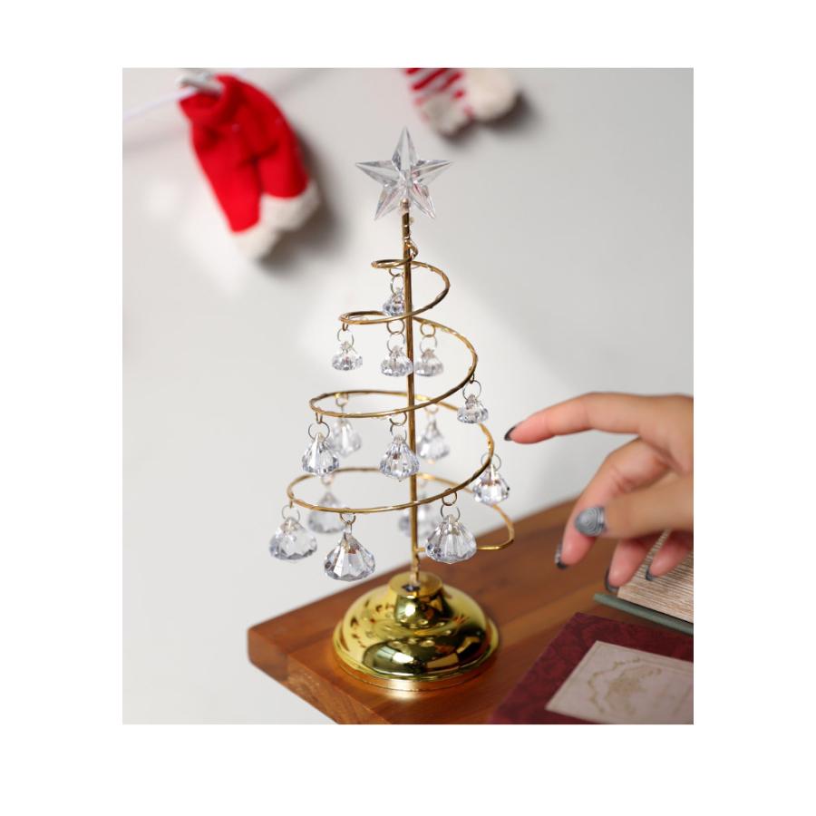 ツリー クリスマスツリー 約26cm Sサイズ クリスタルクリスマスツリー
