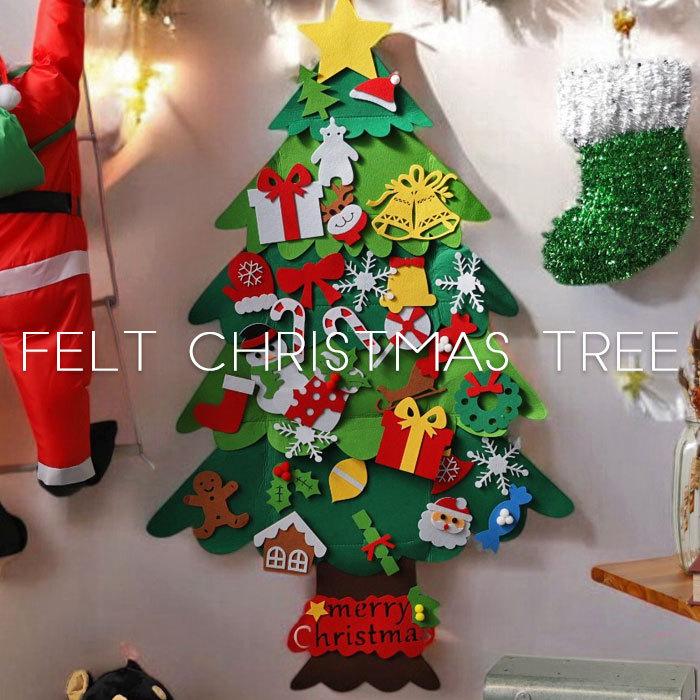 クリスマス Xmas クリスマスツリー フェルト タペストリー 飾り