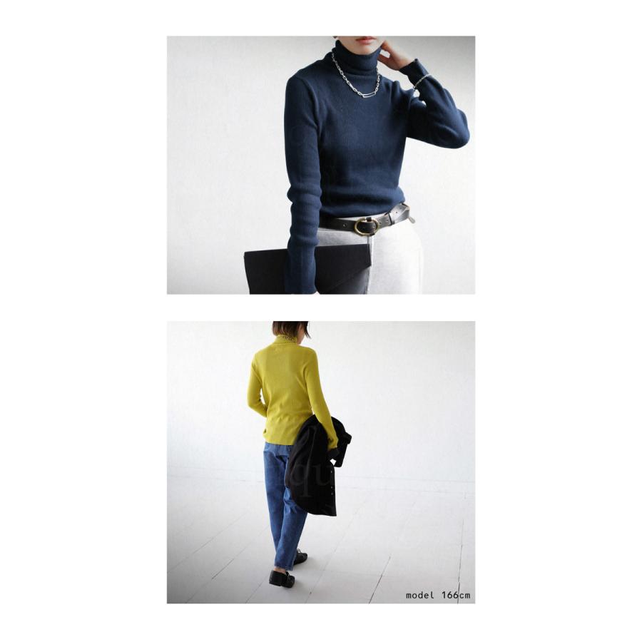 antiqua＊タートルニット タートルネックニット ニット レディース トップス 綿100・再再販