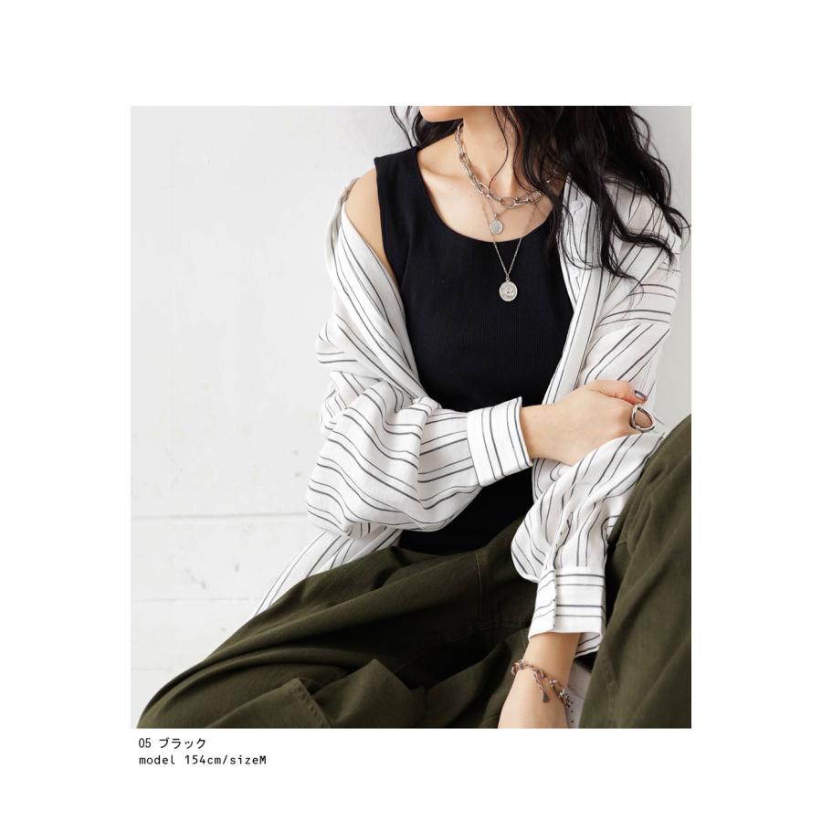 antiqua（アンティカ） リブタンクトップ タンクトップ レディース