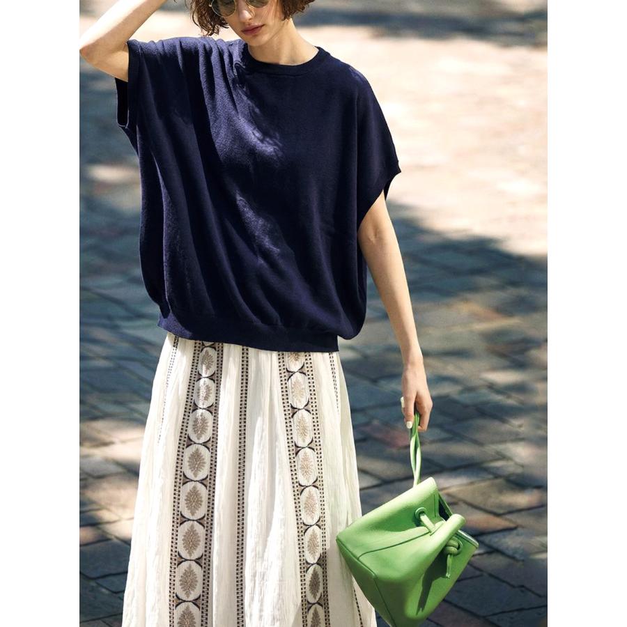 ドルマンニット ニット レディース トップス 半袖 フレンチ ・再入荷 メール便不可 | antiqua | 22
