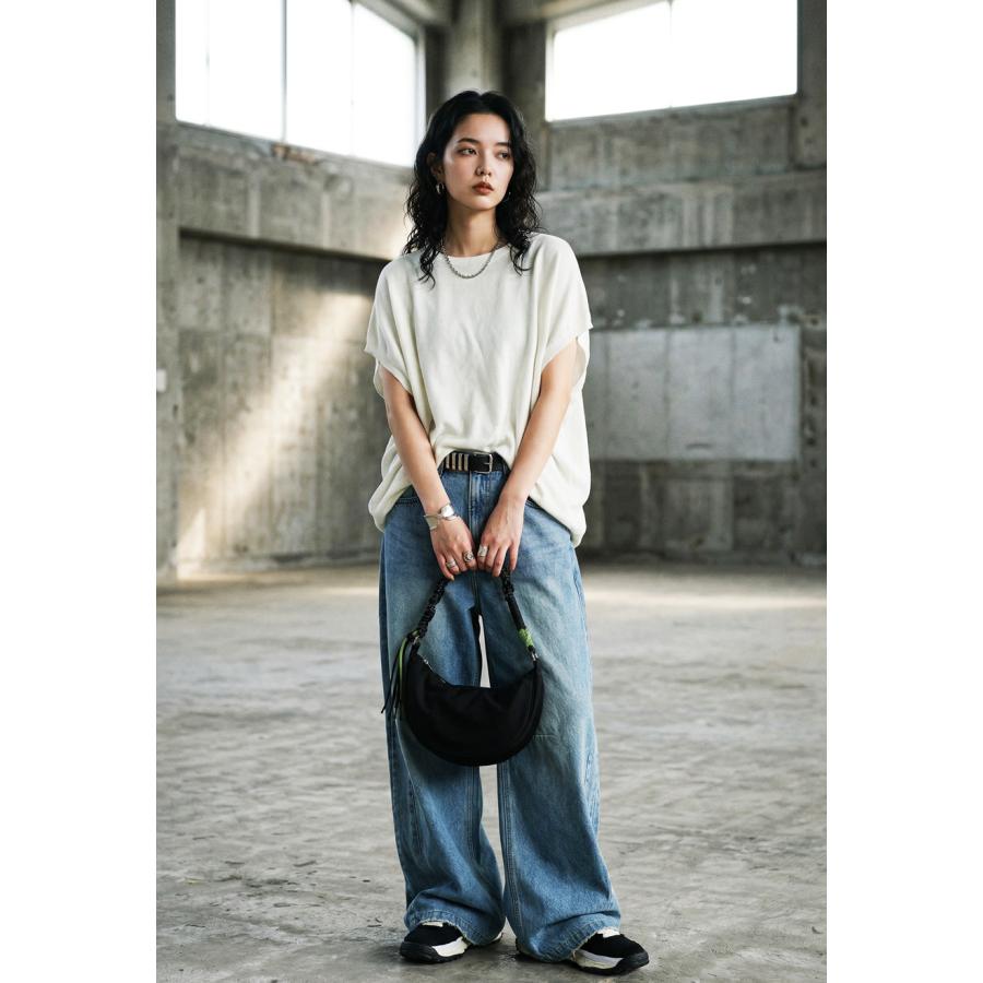 ドルマンニット ニット レディース トップス 半袖 フレンチ ・再入荷 メール便不可 | antiqua | 24