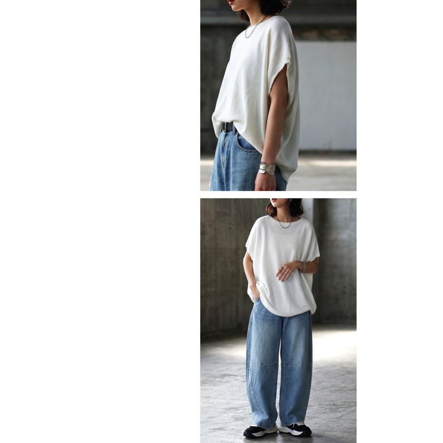 ドルマンニット ニット レディース トップス 半袖 フレンチ ・再入荷 メール便不可 | antiqua | 25