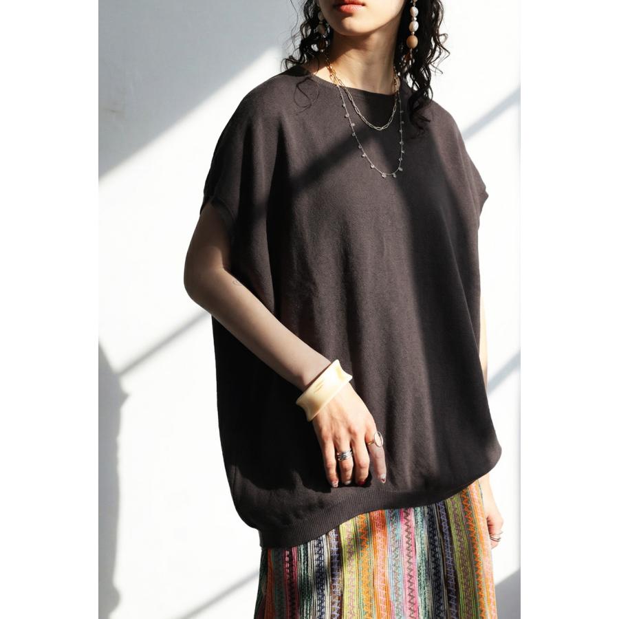ドルマンニット ニット レディース トップス 半袖 フレンチ ・再入荷 メール便不可 | antiqua | 28