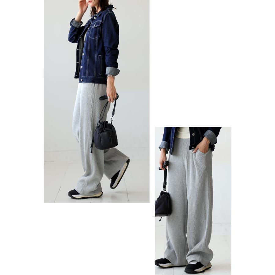 antiqua（アンティカ） 鬼ワッフル ワイドパンツ レディース ボトムス