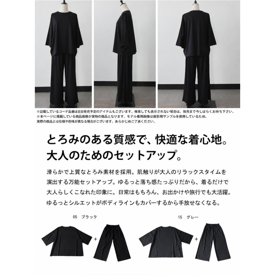 antiqua（アンティカ） とろみ セットアップ レディース トップス