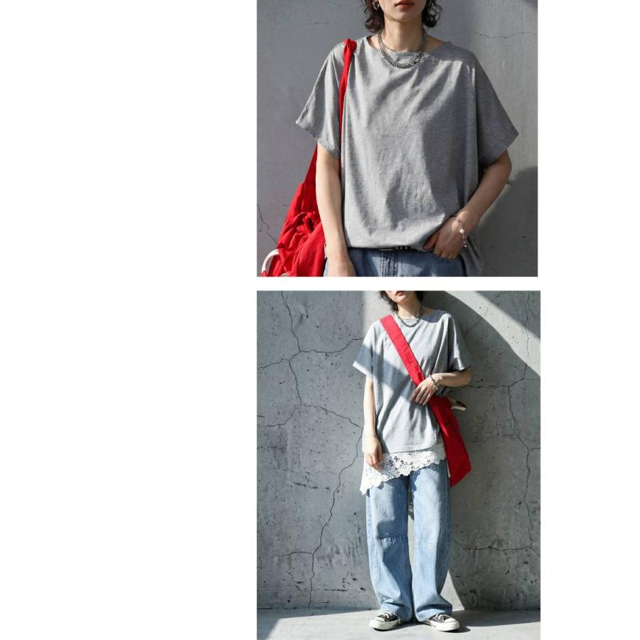 Tシャツ レディース 半袖 トップス 綿100 汗ジミ防止 ・再入荷 50ptメール便可 | antiqua | 20