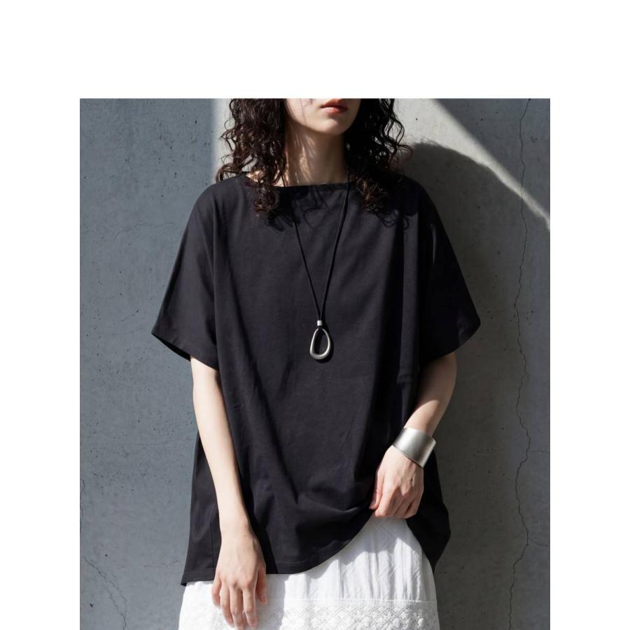 Tシャツ レディース 半袖 トップス 綿100 汗ジミ防止 ・再入荷 50ptメール便可 | antiqua | 22