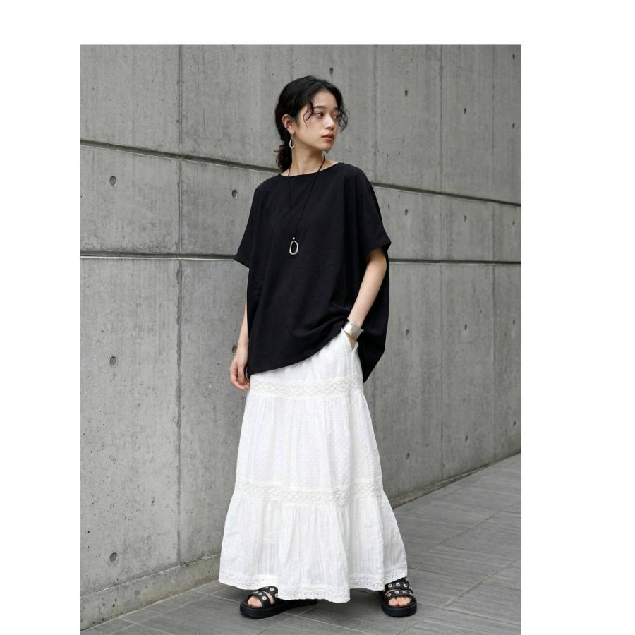 Tシャツ レディース 半袖 トップス 綿100 汗ジミ防止 ・再入荷 50ptメール便可 | antiqua | 23
