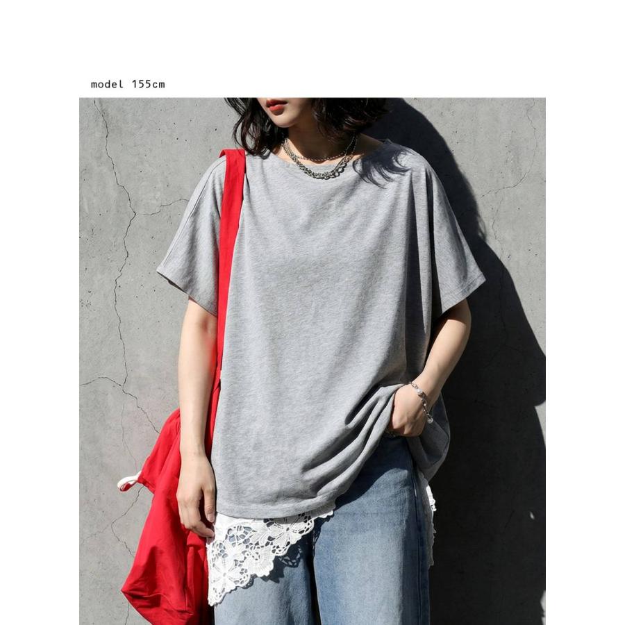 Tシャツ レディース 半袖 トップス 綿100 汗ジミ防止 ・再入荷 50ptメール便可 | antiqua | 09