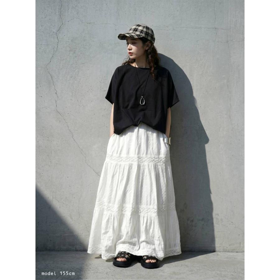 Tシャツ レディース 半袖 トップス 綿100 汗ジミ防止 ・再入荷 50ptメール便可 | antiqua | 10