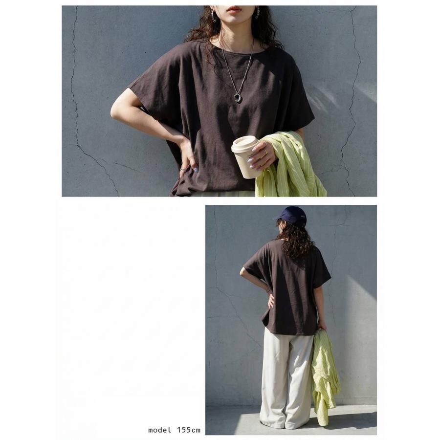 Tシャツ レディース 半袖 トップス 綿100 汗ジミ防止 ・再入荷 50ptメール便可 | antiqua | 12