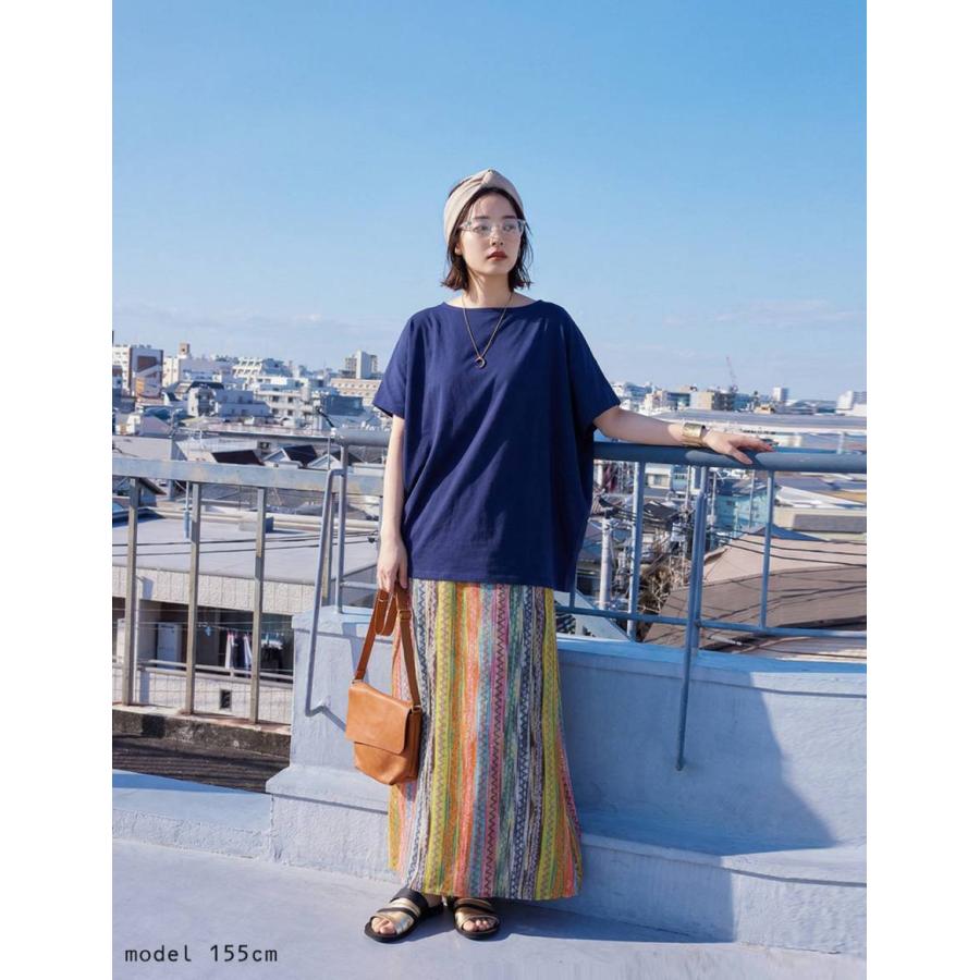 Tシャツ レディース 半袖 トップス 綿100 汗ジミ防止 ・再入荷 50ptメール便可 | antiqua | 14