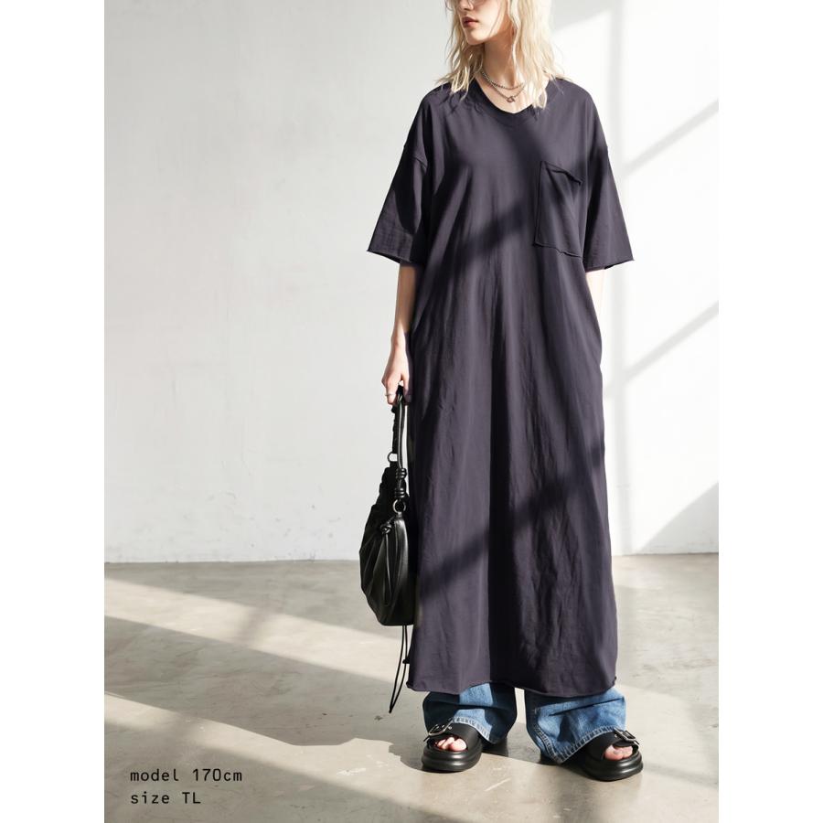 antiqua（アンティカ） ワンピース レディース 半袖 ロング Vネック