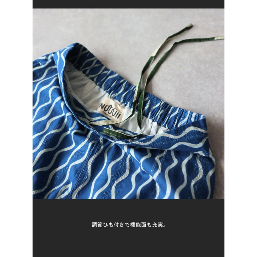 予約6月上旬納期 ワイドパンツ レディース ロング 花柄 綿100 送料無料 ・500ptメール便可の画像
