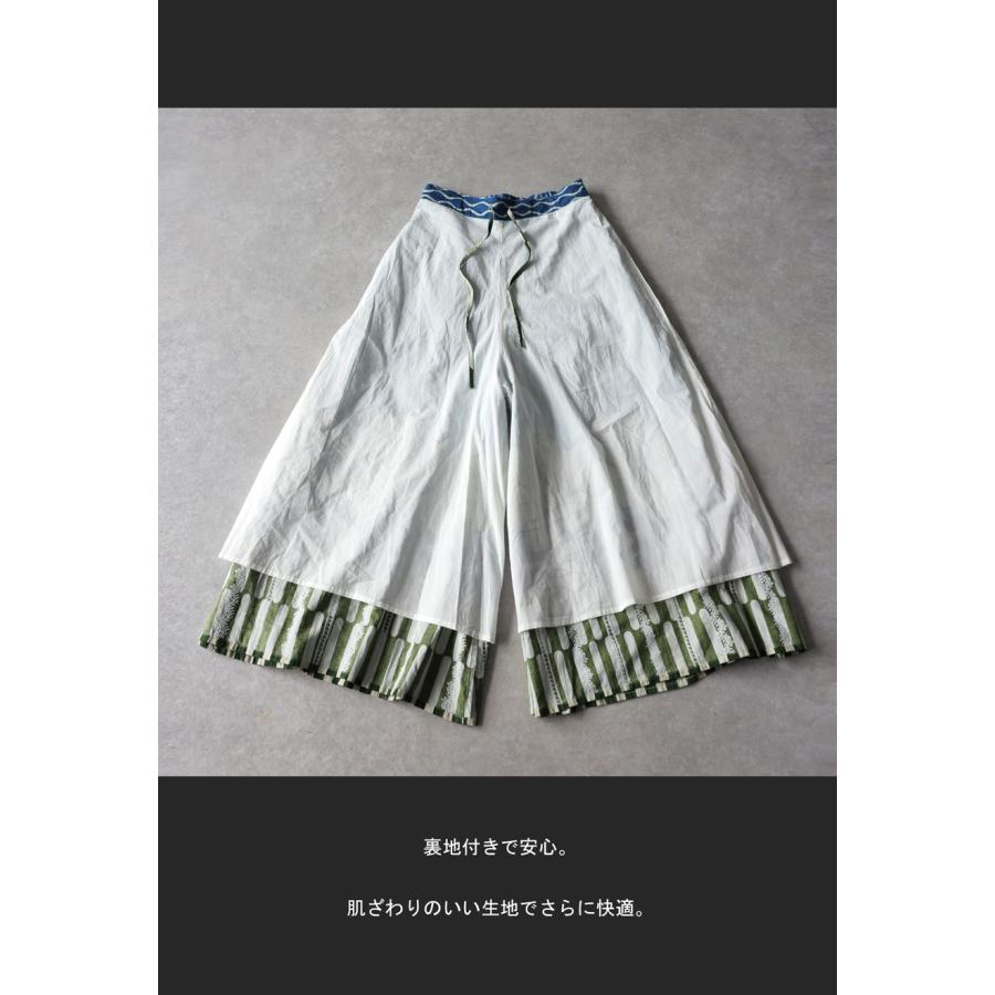 予約6月上旬納期 ワイドパンツ レディース ロング 花柄 綿100 送料無料 ・500ptメール便可の画像
