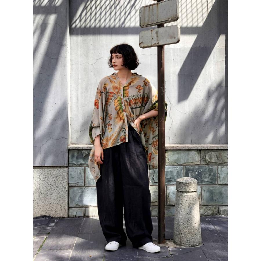 ワイドパンツ レディース ロング ウエストゴム 送料無料 ・メール便不可の画像
