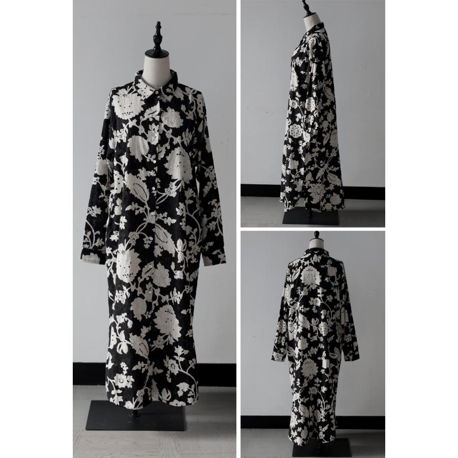 antiqua（アンティカ） ワンピース レディース ロング 長袖 花柄