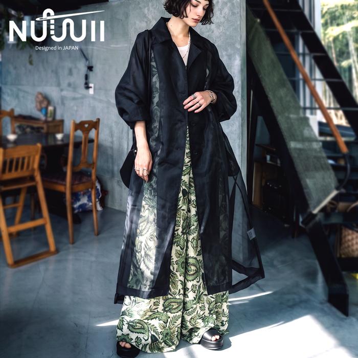 antiqua（アンティカ） シアーコート レディース ロングコート 長袖