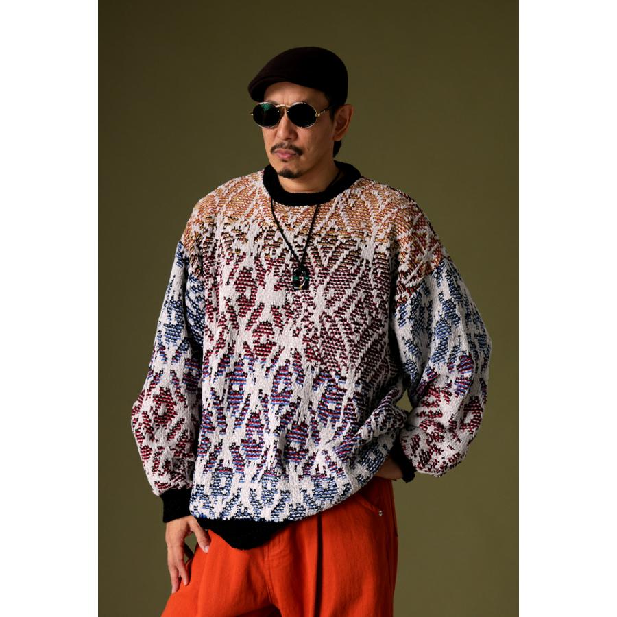 antiqua（アンティカ） 和柄プルオーバー ニット レディース トップス