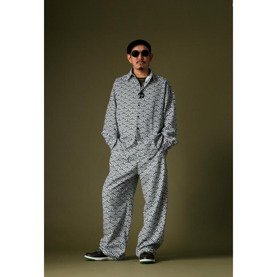 antiqua（アンティカ） 雲青海波柄パンツ パンツ メンズ ボトムス