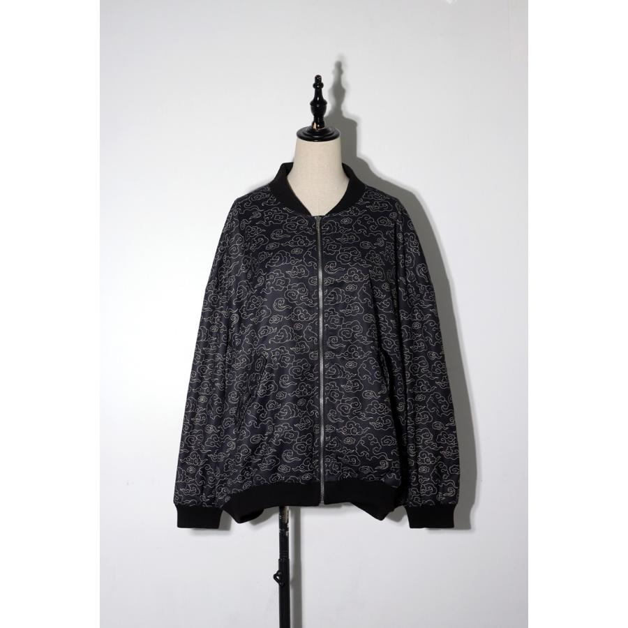 antiqua（アンティカ） 和風調 雲柄ブルゾン ブルゾン レディース