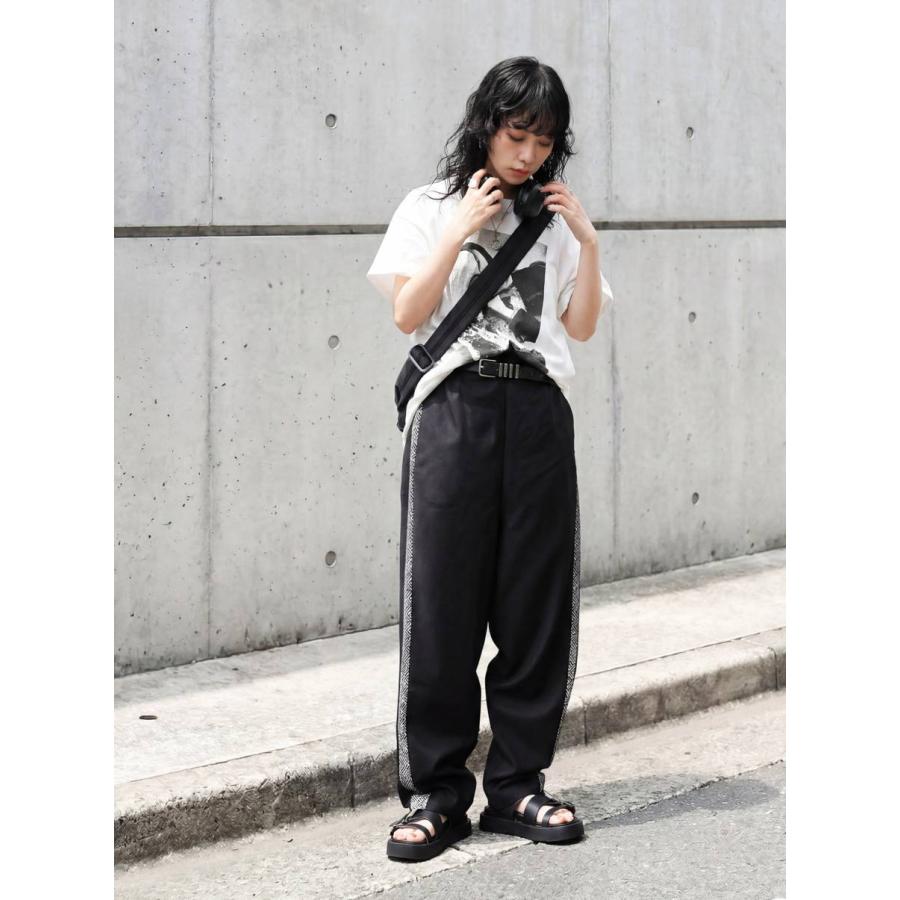 antiqua（アンティカ） サイドラインパンツ レディース ワイドパンツ