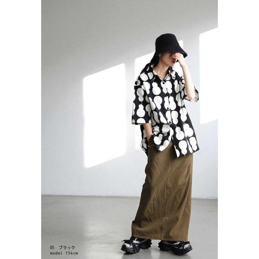 ひょうたん柄 シャツ レディース トップス 半袖 送料無料・500ptメール便可 | antiqua | 16