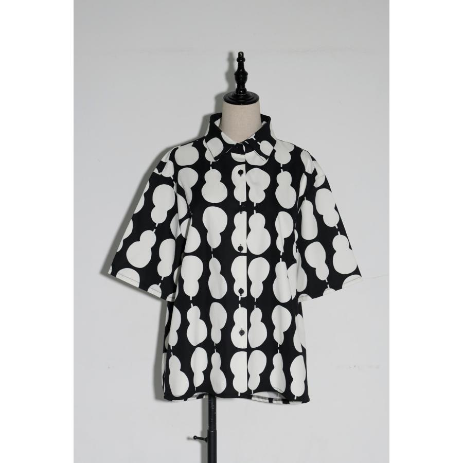 antiqua（アンティカ） ひょうたん柄 シャツ レディース トップス 半袖